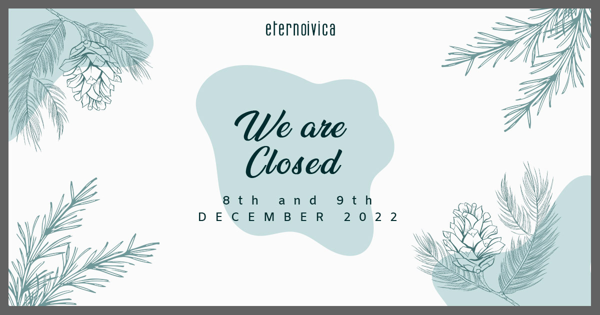 From 8th to 9th December the organization will be closed From 8th to 9th December the organization will be closed