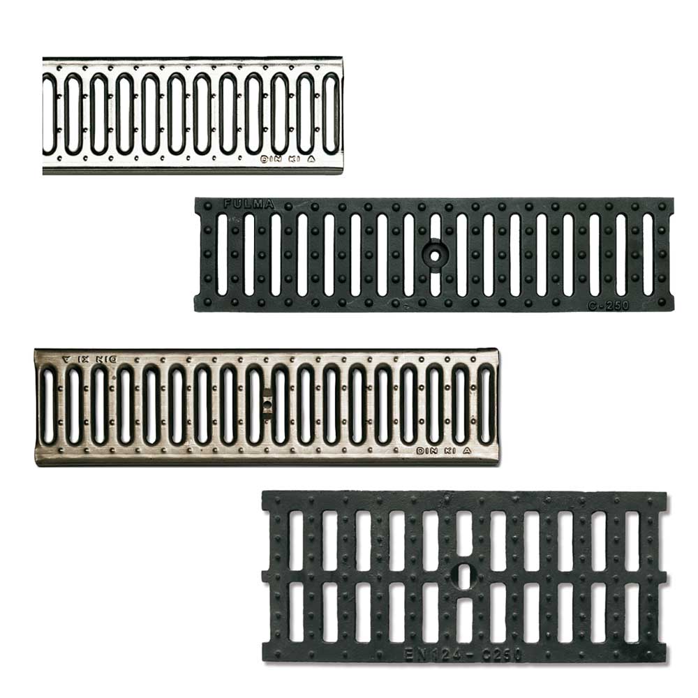 Metal gratings for modular channel class A15 and C250 Metal gratings for modular channel class A15 and C250