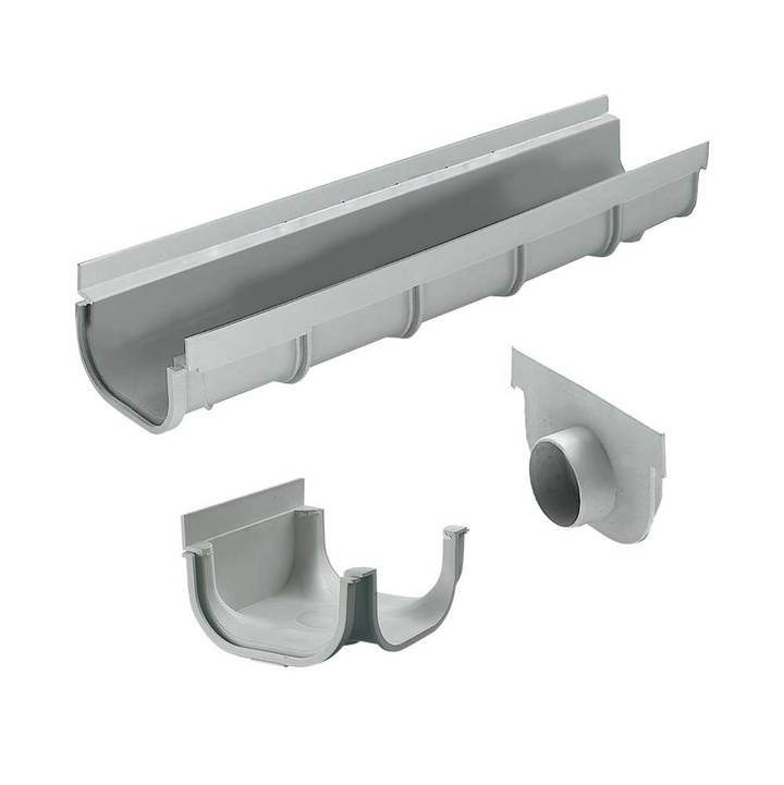 Polypropylene modular channel “STANDARD” type with end cap Polypropylene modular channel “STANDARD” type with end cap