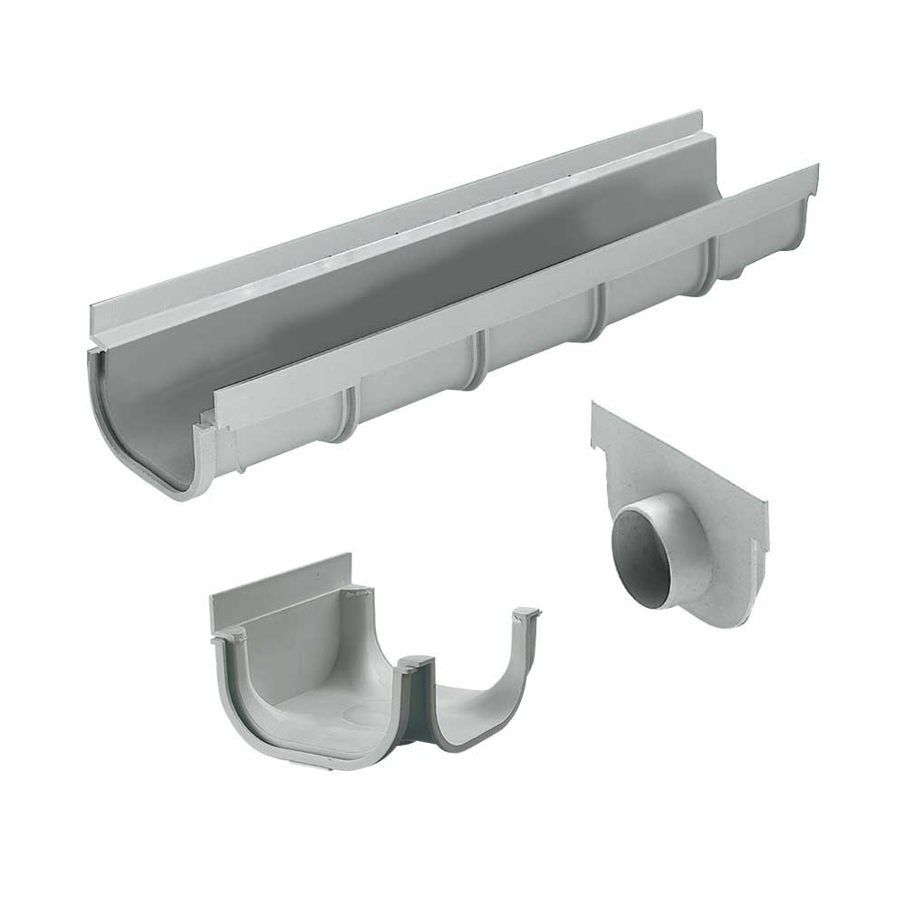 Polypropylene modular channel “STANDARD” type with end cap